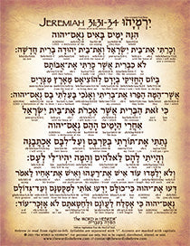 Jeremiah 31:31-34 in Hebrew - New Covenant Prophecy - Digital Download