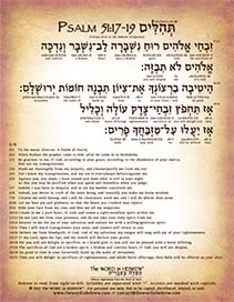 Psalm 51 in Hebrew - Entire Psalm - Digital Download (3-Pages)
