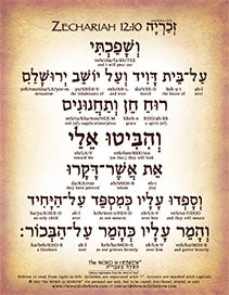 Zechariah 12:10 in Hebrew - The Pierced Messiah - Digital Download