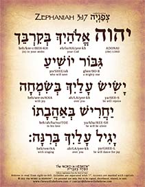 Zephaniah 3:17 in Hebrew - "The LORD your God is in your midst..." - Digital Download