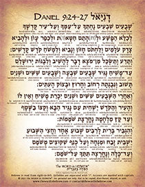 Daniel 9 in Hebrew - "Seventy Weeks of Daniel" - Digital Download (6-Pages)