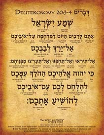 Deuteronomy 20:3-4 in Hebrew - Protection in Battle - Print