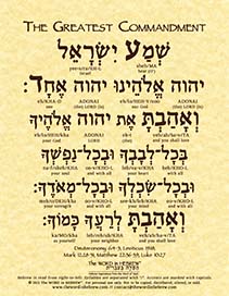 The Greatest Commandment in Hebrew