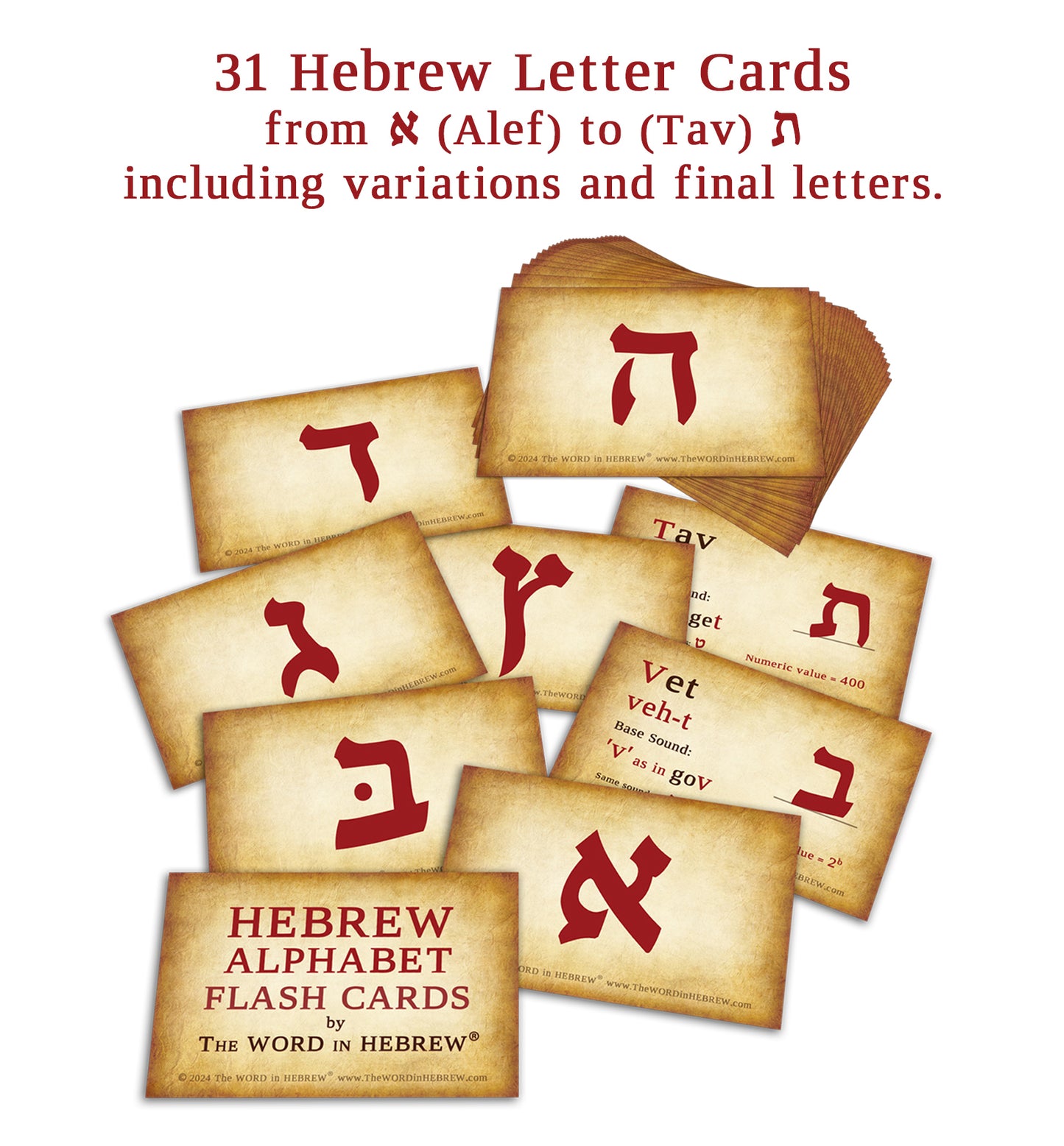 Hebrew Alphabet FLASH CARDS