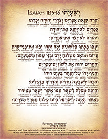 Isaiah 11 in Hebrew - "The Shoot of Jesse" - Digital Download (3-Pages)