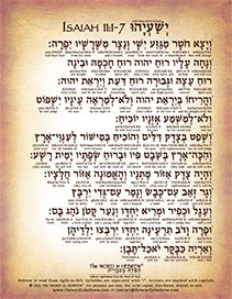 Isaiah 11 in Hebrew - "The Shoot of Jesse" - Digital Download (3-Pages)