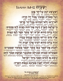 Isaiah 11 in Hebrew - "The Shoot of Jesse" - Digital Download (3-Pages)