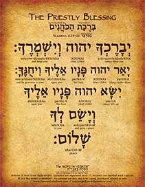 The Priestly Blessing in Hebrew (WHOLESALE ONLY!) "The LORD bless you and keep you..."