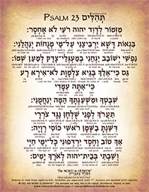 Psalm 23 In Hebrew - Pdf