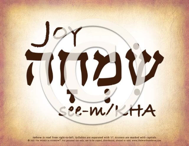 Joy in Hebrew - PDF
